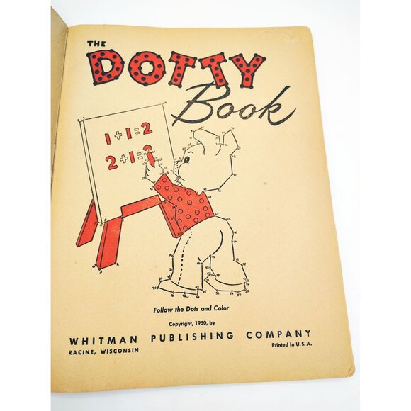 Vintage Dotty Coloring Book 1950 Whitman Follow The Dots Color Activity Retro - Picture 2 of 15